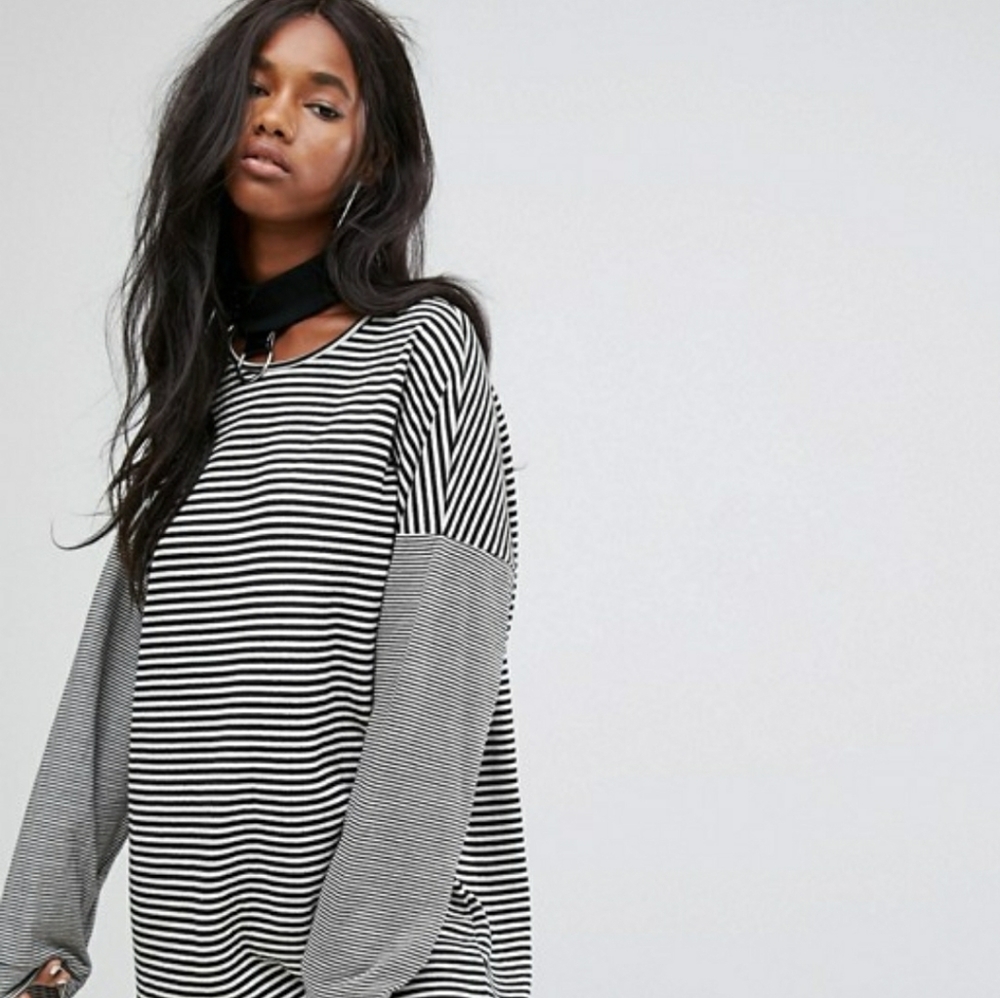 ⚠️ISO!!⚠️ RAGGED PRIEST STRIPED T-SHIRT DRESS